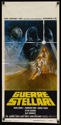 9b830 STAR WARS  Italian locandina R80s George Lucas classic sci-fi epic, great art by Tom Jung!