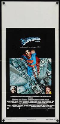 9b839 SUPERMAN   Italian locandina '79 comic book hero Christopher Reeve, Gene Hackman!
