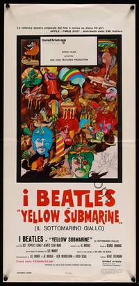 9b874 YELLOW SUBMARINE  Italian locandina R70s psychedelic art, Beatles John, Paul, Ringo & George!
