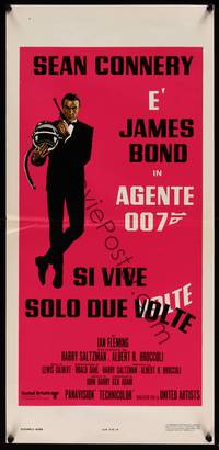 9b875 YOU ONLY LIVE TWICE  Italian locandina R70s art of Sean Connery as James Bond!