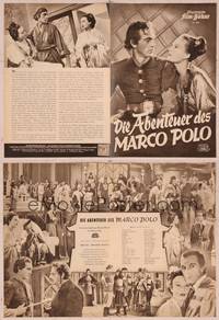 9c172 ADVENTURES OF MARCO POLO German program '50 Gary Cooper, Basil Rathbone, Sigrid Gurie