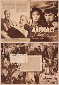 9c175 ASPHALT JUNGLE German program '50 Marilyn Monroe, Sterling Hayden, John Huston, different!
