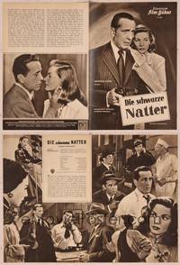9c185 DARK PASSAGE German program '50 different images of Humphrey Bogart & sexy Lauren Bacall!