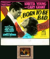 9c006 BORN TO BE BAD glass slide '34 Cary Grant with teenage pregnant unmarried Loretta Young!