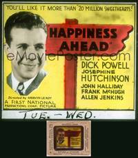 9c025 HAPPINESS AHEAD glass slide '34 super close up headshot of young Dick Powell!