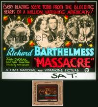 9c039 MASSACRE glass slide '34 Native American Indian Richard Barthelmess, different images!