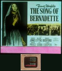 9c045 SONG OF BERNADETTE glass slide '43 artwork of angelic Jennifer Jones by Norman Rockwell!