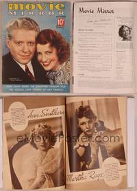 9c061 MOVIE MIRROR magazine November 1936, Jeanette MacDonald & Nelson Eddy by James Doolittle!