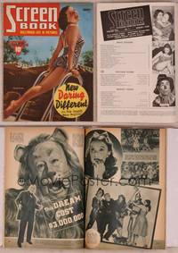 9c069 SCREEN BOOK magazine August 1939, sexy Olympe Bradna in bathing suit, Wizard of Oz promo!