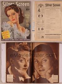 9c074 SILVER SCREEN magazine January 1942, art of beautiful Loretta Young by Marland Stone!
