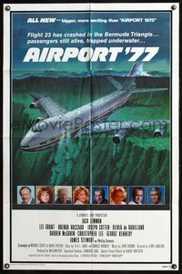 9d020 AIRPORT '77 int'l 1sh '77 Lee Grant, Jack Lemmon, Olivia de Havilland, Bermuda Triangle crash