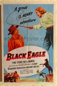 9d067 BLACK EAGLE 1sh R53 great adventure, based on The Passing of Black Eagle by O. Henry!