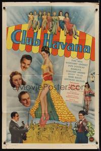 9d127 CLUB HAVANA 1sh '45 directed by Edgar Ulmer, Tom Neal & sexy senorita!