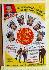 9d140 COUNTRY MUSIC CARAVAN 1sh '64 Jim Reeves, Ray Price, the sounds of Nashville!