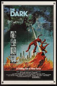 9d168 DARK 1sh '79 William Devane, Richard Jaeckel, cool Joseph Smith sci-fi art!