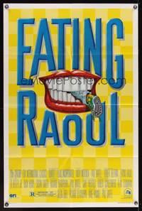 9d238 EATING RAOUL style B 1sh '82 classic Paul Bartel black comedy, great foot-in-mouth art!
