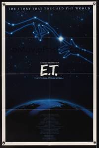 9d230 E.T. THE EXTRA TERRESTRIAL 1sh R85 Steven Spielberg classic, John Alvin constellation art!