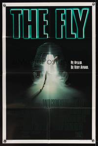 9d305 FLY int'l 1sh '86 David Cronenberg, Jeff Goldblum, cool sci-fi art by Mahon!