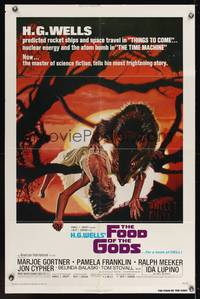 9d308 FOOD OF THE GODS 1sh '76 artwork of giant rat feasting on dead girl by Drew Struzan!