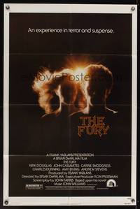 9d336 FURY 1sh '78 Brian De Palma, Kirk Douglas, an experience in terror & suspense!
