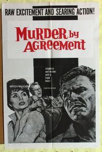 9d476 JOURNEY INTO NOWHERE 1sh '65 art of Sonja Ziemann, Tony Wright, Murder by Agreement!