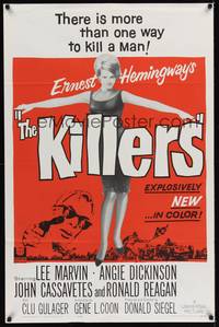 9d487 KILLERS 1sh '64 directed by Don Siegel, Lee Marvin, sexy full-length Angie Dickinson!