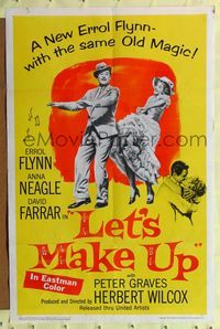 9d512 LET'S MAKE UP 1sh '56 Errol Flynn dances with Anna Neagle!
