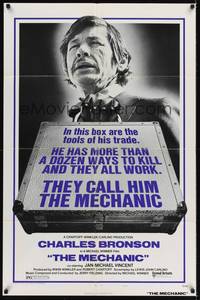 9d562 MECHANIC 1sh '72 Charles Bronson has more than a dozen ways to kill, and they all work!