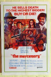 9d564 MERCENARY 1sh '69 Il Mercenario, cool art of gunslingers Jack Palance & Franco Nero!