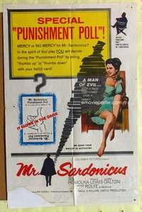9d579 MR. SARDONICUS 1sh '61 William Castle, the only picture with the punishment poll!