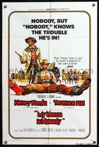 9d589 MY NAME IS NOBODY int'l 1sh '74 Il Mio nome e Nessuno, Henry Fonda, Terence Hill