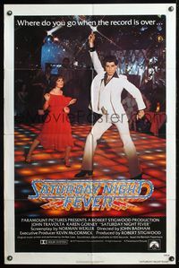 9d751 SATURDAY NIGHT FEVER int'l 1sh '77 best image of disco dancer John Travolta!