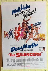 9d787 SILENCERS 1sh '66 outrageous sexy phallic imagery of Dean Martin & the Slaygirls!