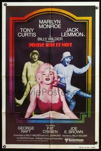 9d814 SOME LIKE IT HOT int'l 1sh R80 sexy Marilyn Monroe with Tony Curtis & Jack Lemmon in drag!