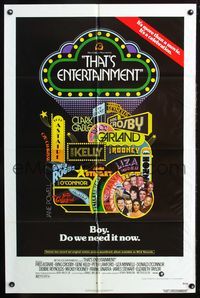 9d893 THAT'S ENTERTAINMENT 1sh '74 classic MGM Hollywood scenes, it's a celebration!