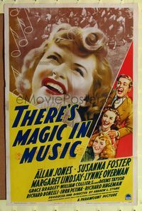 9d895 THERE'S MAGIC IN MUSIC 1sh '41 Grace Bradley Boyd, Susanna Foster, Allan Jones!