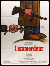 9e148 A PAIN IN THE A... French 1p '73 Edouard Molinaro'S L'Emmerdeur, art by Jean-Claude Labret!