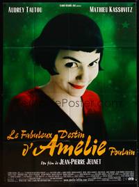 9e154 AMELIE French 1p '01 Jean-Pierre Jeunet, great close up of Audrey Tautou by Laurent Lufroy!
