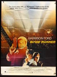 9e165 BLADE RUNNER French 1p '82 Ridley Scott sci-fi classic, montage of Harrison Ford & cast!