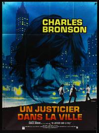 9e194 DEATH WISH French 1p '74 different art of vigilante Charles Bronson by Georges Kerfyser!