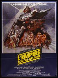 9e212 EMPIRE STRIKES BACK French 1p '80 George Lucas sci-fi classic, with art like U.S. style B!