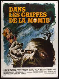 9e322 MUMMY'S SHROUD French 1p '67 Hammer horror, best different monster art by Boris Grinsson!