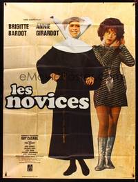 9e328 NOVICES French 1p '70 Brigitte Bardot wearing nun's habit + sexy Annie Girardot!