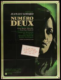 9e329 NUMBER TWO French 1p '75 Jean-Luc Godard's Numero Deux, art of Battistella by Clement Hurel!
