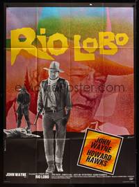 9e350 RIO LOBO French 1p '71 Howard Hawks, great close up images of cowboy John Wayne!