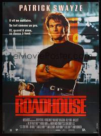 9e352 ROAD HOUSE French 1p '89 Patrick Swayze is the best bouncer in the business, different!