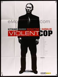 9e403 VIOLENT COP French 1p R98 great full-length image of star/director Beat Takeshi Kitano!