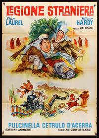 9e428 BEAU HUNKS/PULCINELLA CETRULO D'ACERRA Italian 1p c1960s Laurel & Hardy + cartoon!