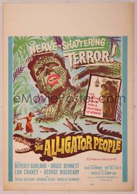 9e010 ALLIGATOR PEOPLE WC '59 Beverly Garland, Lon Chaney Jr., they'll make your skin crawl!