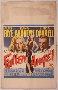 9e036 FALLEN ANGEL WC '45 Preminger, pretty Alice Faye, Dana Andrews, sexy bad girl Linda Darnell!